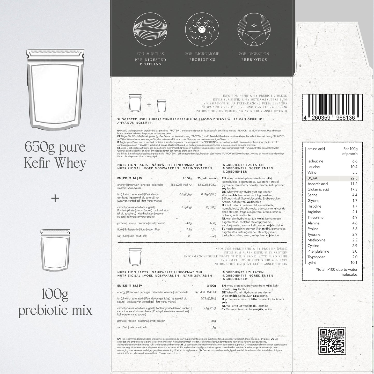 Kefir Whey Hydrolysate 750g